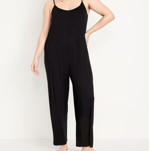 ✨BNWT - Women’s Knit Jersey Pajama Jumpsuit - Black - size 4XL✨